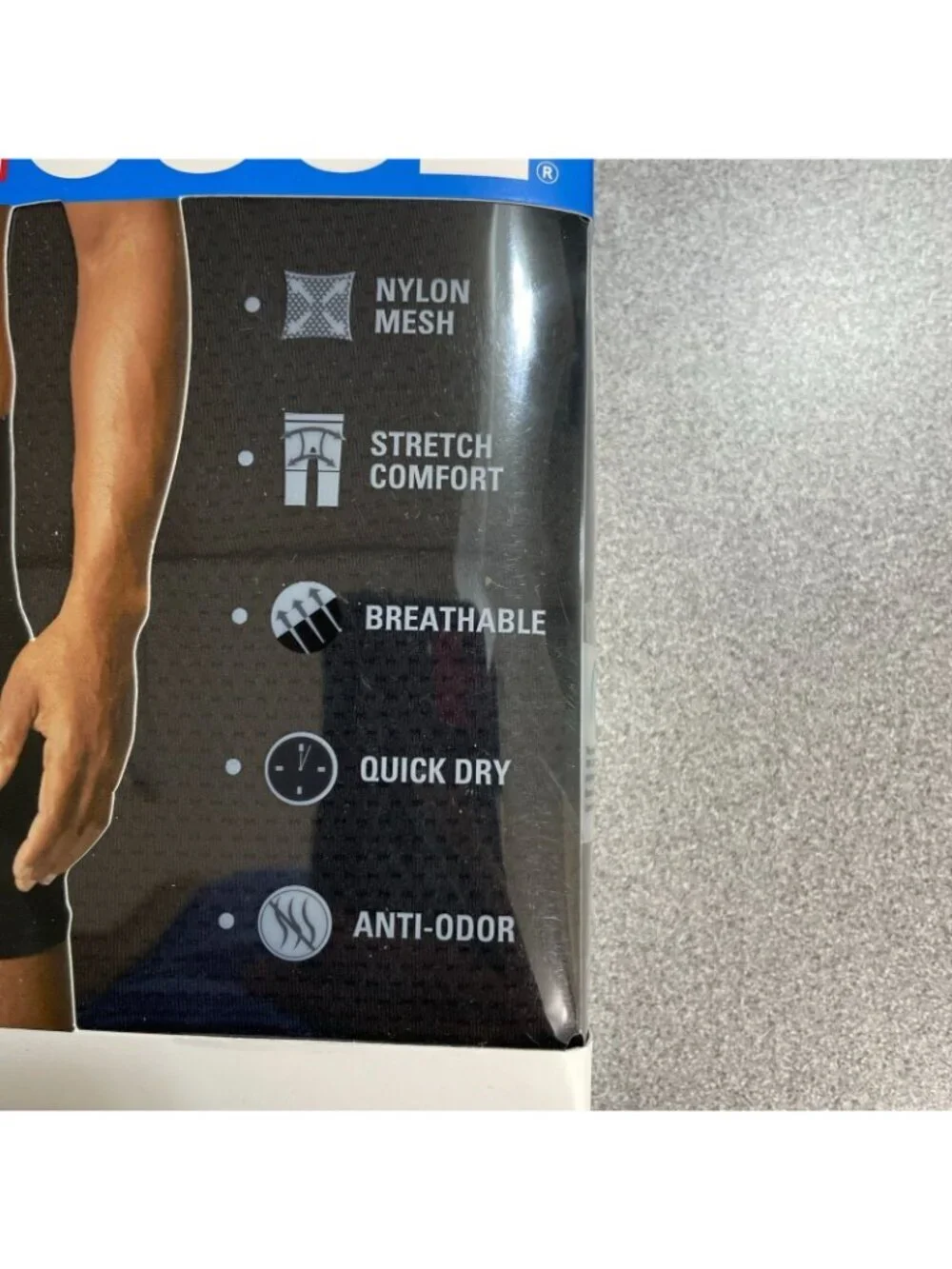 NWT 32 Degrees Cool Men's 3-Pack Boxer Briefs Comfort Mesh Large Black C1387